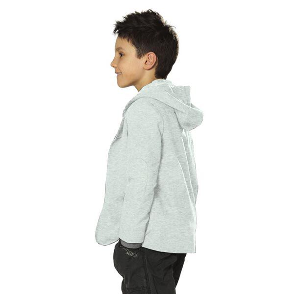 French Terry Fein Melange – mint/grau | Reststück 100cm