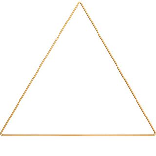 Metallring Dreieck [ Ø 30 cm ] | Rico Design – gold, 