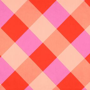 Baumwollsatin Large Gingham | Nerida Hansen – koralle/hellrosa, 