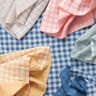 Musselin/ Doppel-Krinkel Gewebe Vichykaros garngefärbt – jeansblau/weiss,  thumbnail number 4