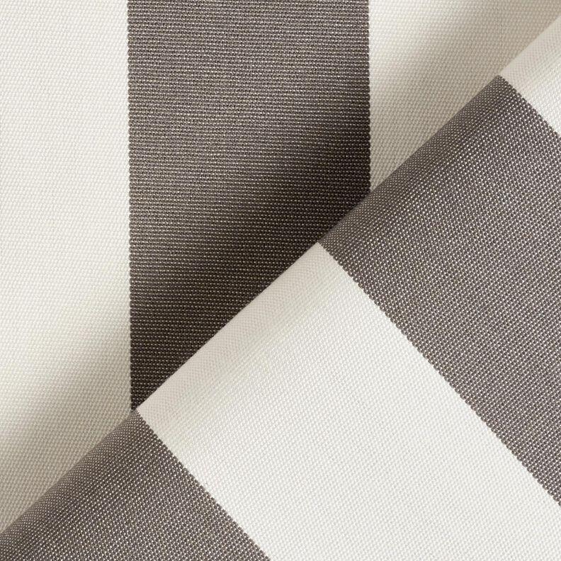 Outdoorstoff Canvas Blockstreifen – steingrau/elfenbein,  image number 4