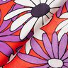 Satin expressive Blumen – orange/rotlila,  thumbnail number 4
