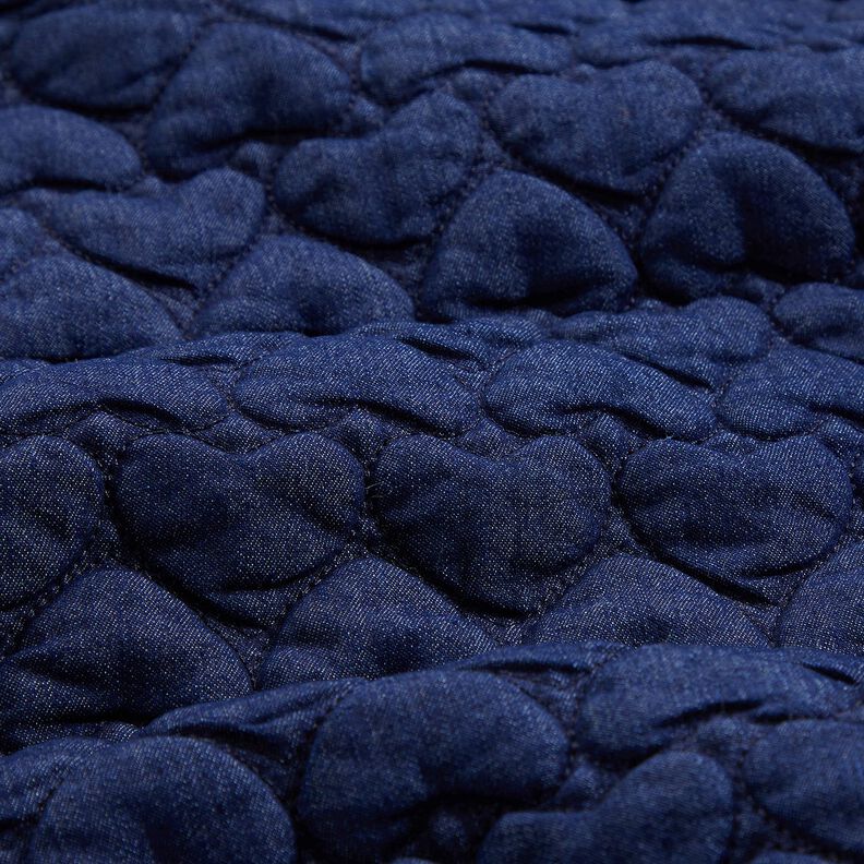 Jeans Steppstoff Herzen – nachtblau,  image number 2