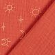GOTS Musselin/ Doppel-Krinkel Gewebe Sonne, Mond und Sterne | Tula – terracotta,  thumbnail number 4