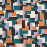 Dekostoff Canvas Farbvielfalt – petrol/flieder,  thumbnail number 1