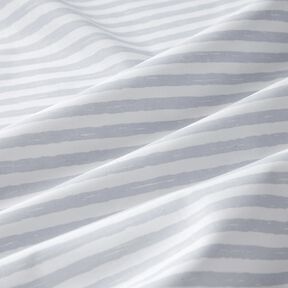 Baumwollstoff Cretonne legere Streifen – hellgrau/weiss, 