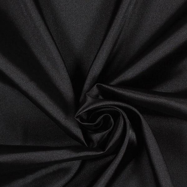 Stretch Satin – schwarz | Reststück 140cm
