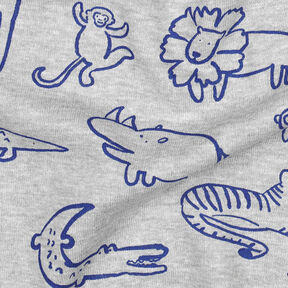 Sweatshirt Safaritiere | by Poppy – silbergrau/königsblau, 