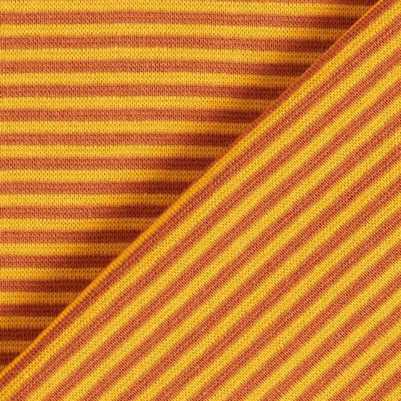 Bündchen Schlauchware schmale Ringel – terracotta/gelb,  image number 4