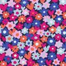 Baumwolljersey bunte Blumen | Poppy Fabrics – nachtblau,  thumbnail number 1