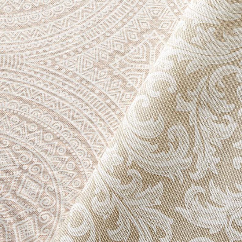 Dekostoff Canvas Ornamente – natur/weiss,  image number 5