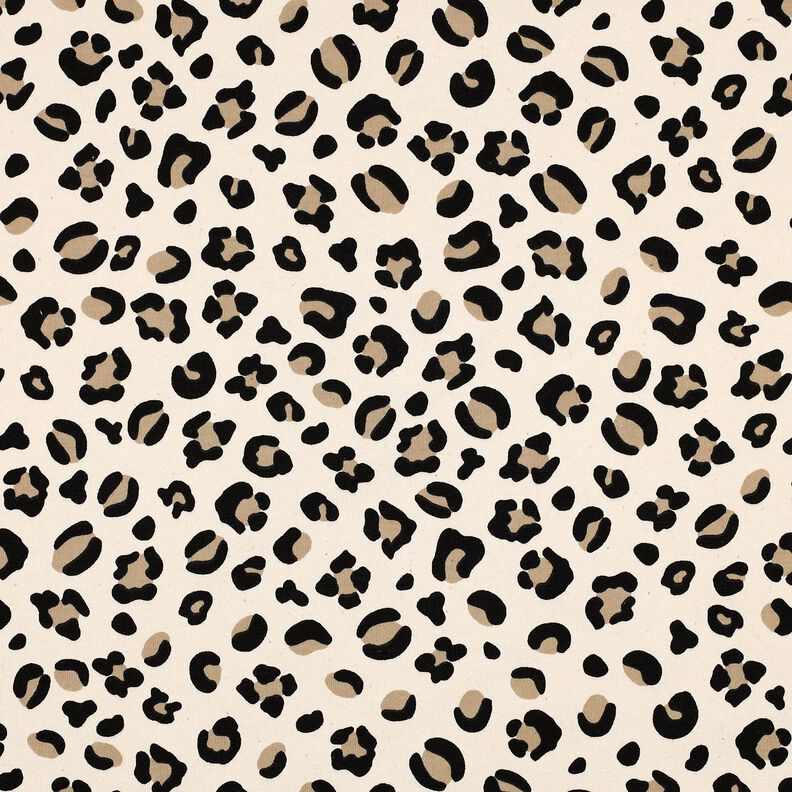 Sweatshirt angeraut Leo Print | Poppy Fabrics – creme/anemone, image number 1