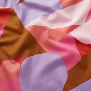 Baumwollpopeline abstrakte Formen | Nerida Hansen – pink/flieder, 