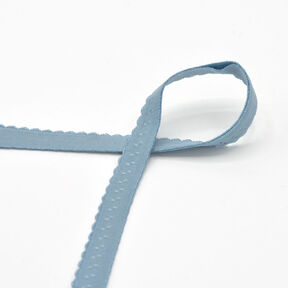 Elastisches Einfassband Spitze [20 mm] – helljeansblau, 
