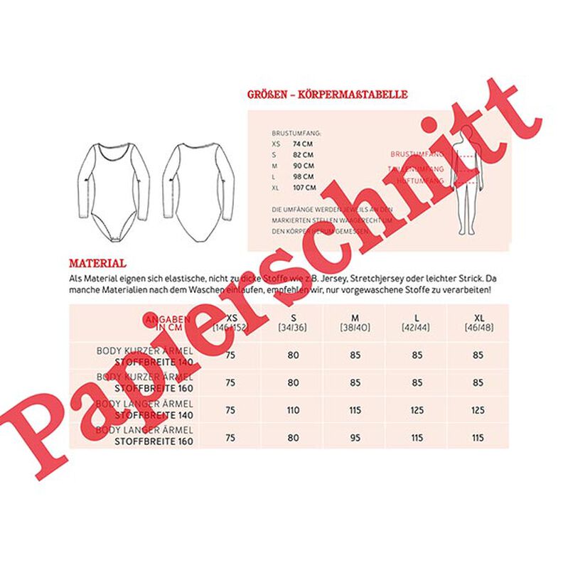 FRAU BECKY Body für Teens und Damen, zwei Ärmellängen | Studio Schnittreif | XS-XL,  image number 7