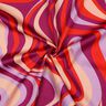 Baumwollsatin Retro-Wellen | Poppy Fabrics – purpur/orange,  thumbnail number 3