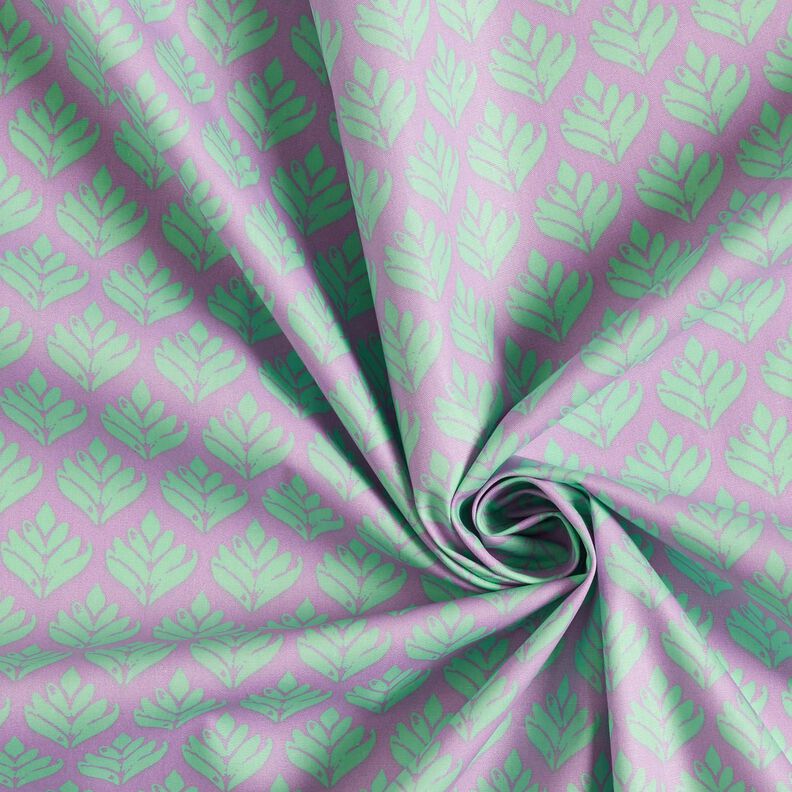 Beschichtete Baumwolle abstrakte Fächer – pastellviolett/mint,  image number 3