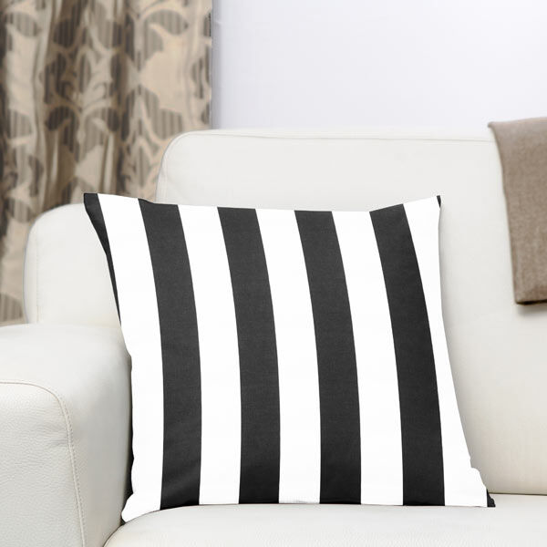 Baumwollköper Streifen – schwarz/weiß | Reststück 100cm