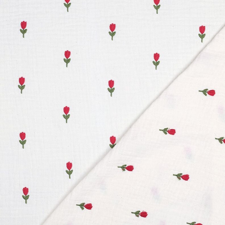 Musselin Tulpenstickerei &ndash; creme,  image number 4