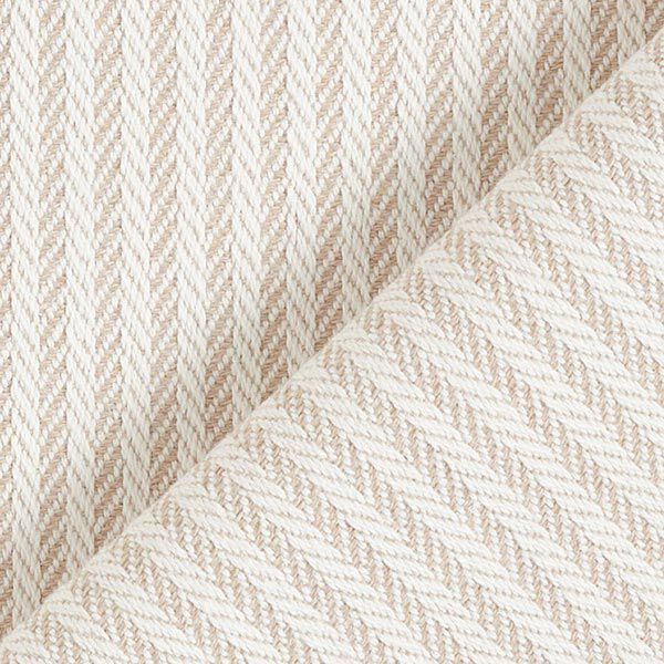 Dekostoff Jacquard dezente Streifen – dunkelbeige