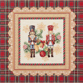 Dekopanel Gobelin Nussknacker Duo – karminrot/hellbeige, 