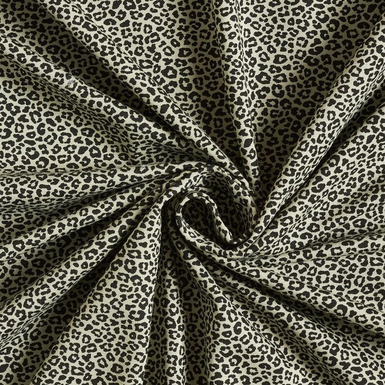 Baumwolljersey Mini Leo Print – greige/schwarz, image number 3