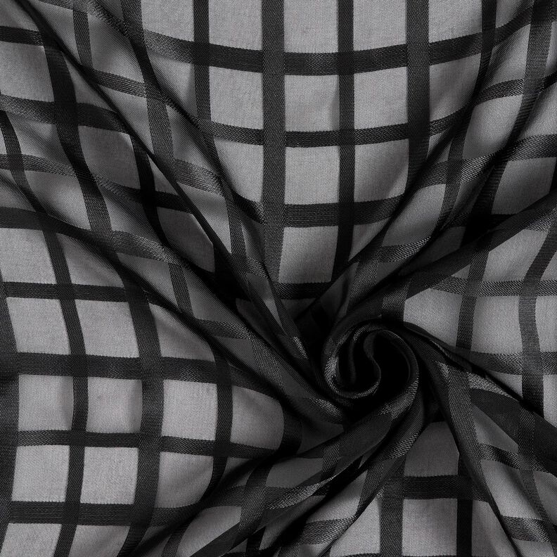 Chiffon Fensterkaro – schwarz,  image number 3