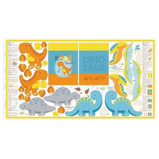 DINO FRIENDS Cut & Sew Dino Stoff Panel [ 80 x 155 cm ] | Kullaloo, 