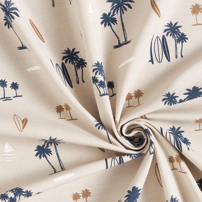 Baumwolljersey Hawaii Feeling – helltaupe,  image number 3
