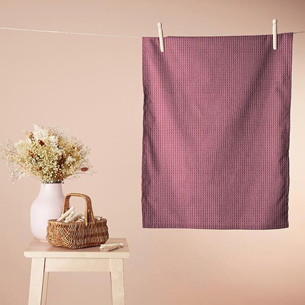 Waffelpiqué – rosa | Reststück 100cm