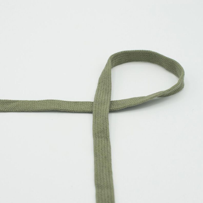 Flachkordel Hoodie Baumwolle [15 mm] – khaki,  image number 1