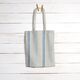 Outdoorstoff Canvas schmale Streifen – blau/natur,  thumbnail number 10