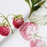 Dekostoff Panama Erdbeeren – weiss/karminrot,  thumbnail number 4