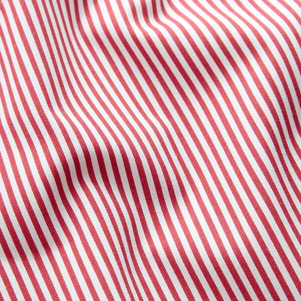 Baumwoll-Stretch schmale Streifen – rot/weiss | Reststück 100cm