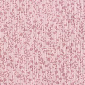 Musselin/ Doppel-Krinkel Gewebe bi-color Blumenranken – hellaltrosa, 