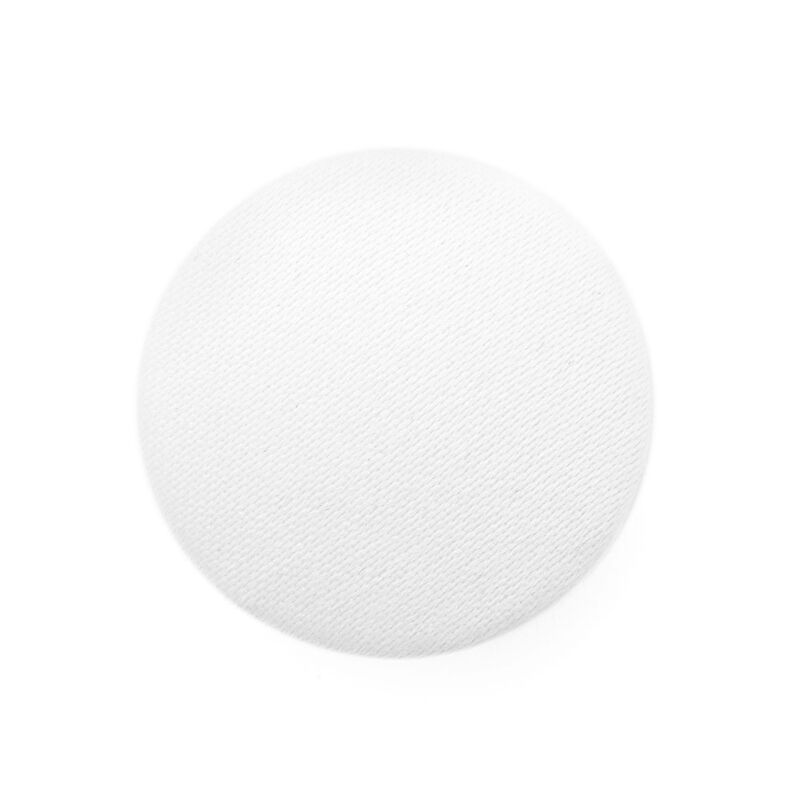 Bezogener Knopf, Duchesse Satin – wollweiss,  image number 1