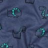 Baumwollflanell freche Dinos | Poppy Fabrics – jeansblau/smaragdgrün,  thumbnail number 2