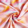 Viskosestoff sommerliches Wellenmuster – apricot/eisblau,  thumbnail number 3