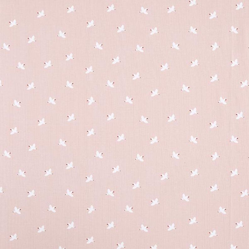Waffeljersey Vögel | by Poppy – rosé,  image number 1