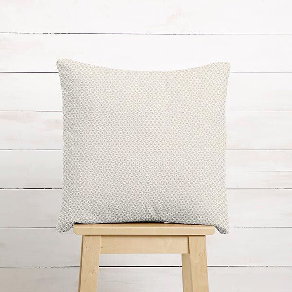 Dekostoff Jacquard kleine Rauten – dunkelbeige