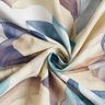 Dekostoff Halbpanama abstrakte Pflanze – blau/kupfer,  thumbnail number 3