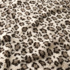 Teddyplüsch Leoprint – hellbeige/düne, 