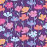 French Terry Sommersweat bunte Blumen | Poppy Fabrics – rotlila,  thumbnail number 1