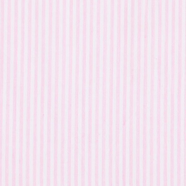 Baumwollstoff feine Längsstreifen – weiss/rosa | Reststück 100cm