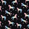 Baumwolljersey Regenbogen Einhörner Digitaldruck | Poppy Fabrics – schwarz,  thumbnail number 1