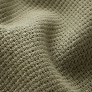 Mini Baumwoll-Waffeljersey Uni – hellkhaki, 