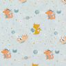 Baumwollpopeline Drachen im Weltall – babyblau,  thumbnail number 1