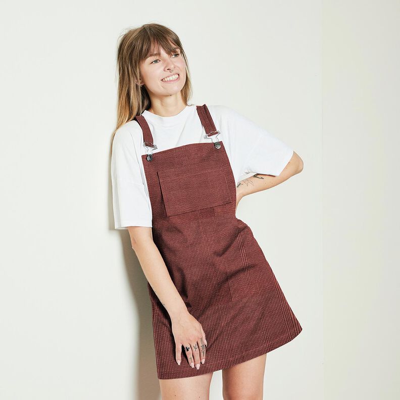 Breitcord Bubble Uni – dunkelaltrosa,  image number 8