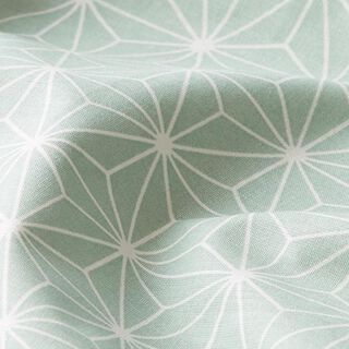 Baumwollstoff Cretonne Japanische Sterne Asanoha – mint, 