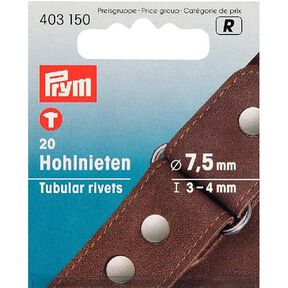 Hohlnieten Klemmber [20 Stück | Ø 7,5 mm] - silber metallic| Prym, 